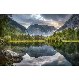 Bergsee im Bluntautal in Österreich in den Alpen. Fine Art Wandbild  Leinwand. - Bayern und Alpen