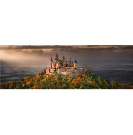 Herrschaftliche Burg Hohenzollern. Leinwand. - Hohenzollern Panorama Art Wandbild Fine Burg