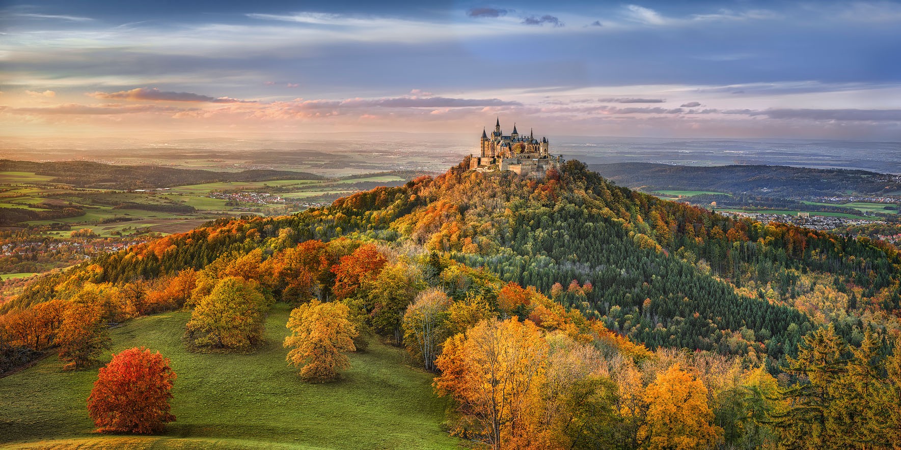 Süddeutschland und Burg Mittel- Hohenzollern -